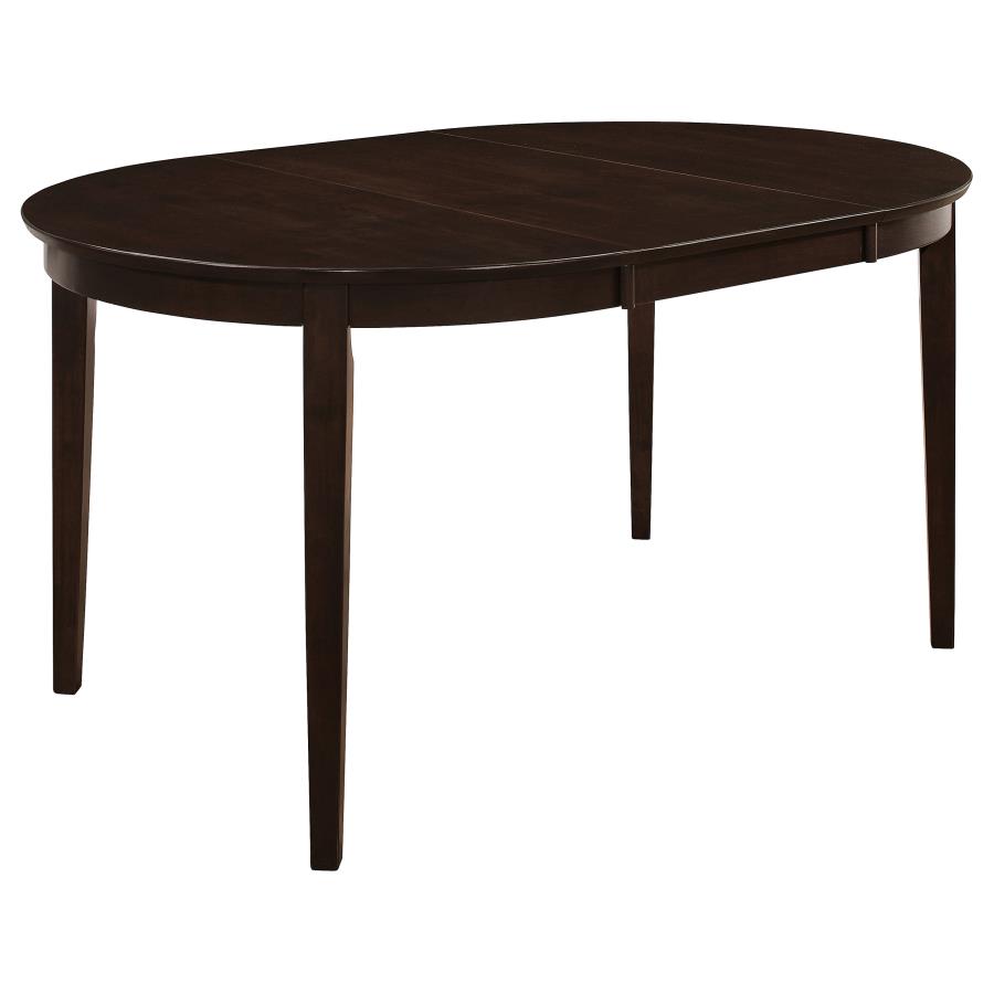 (image for) Gabriel Oval Extension Dining Table with Removable Leaf Cappuccino