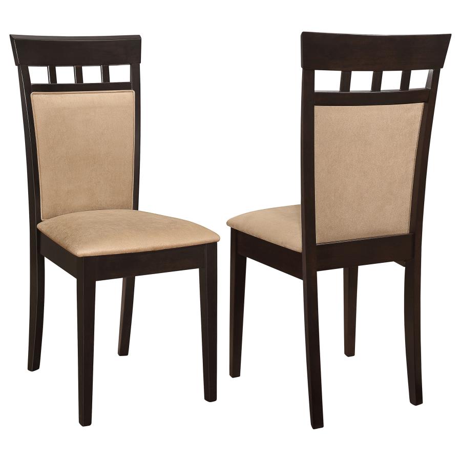 (image for) Gabriel Beige Upholstered-Back Dining Side Chair Cappuccino (Set of 2)