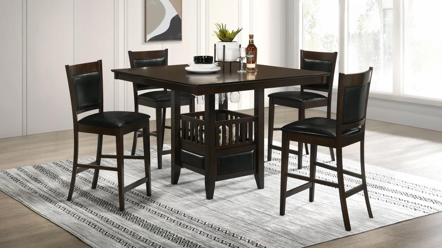 (image for) Jaden 5-piece Square Counter Height Dining Set Espresso