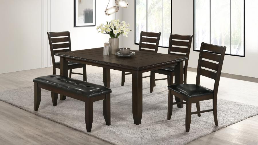 (image for) Dalila 6-piece Rectangular Dining Table Set Cappuccino