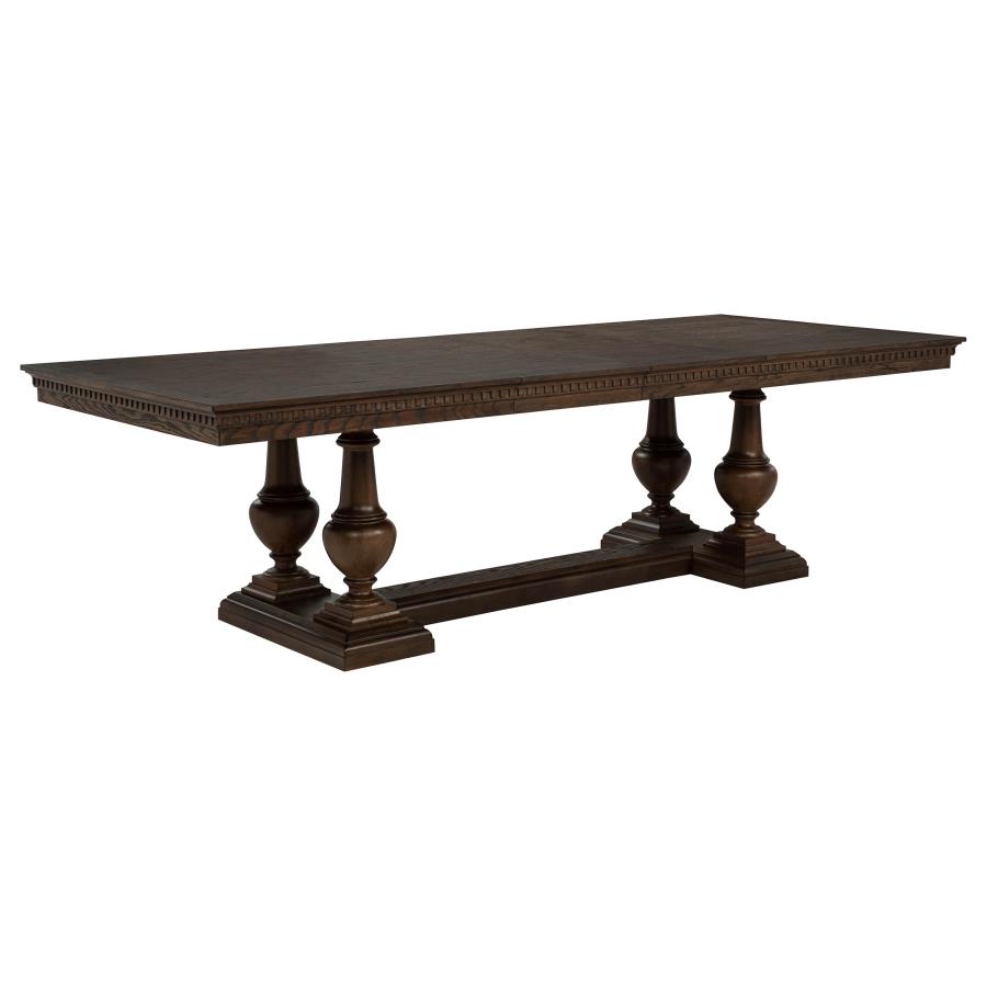 (image for) Ridgewell Rectangular Trestle Dining Table Dark Oak