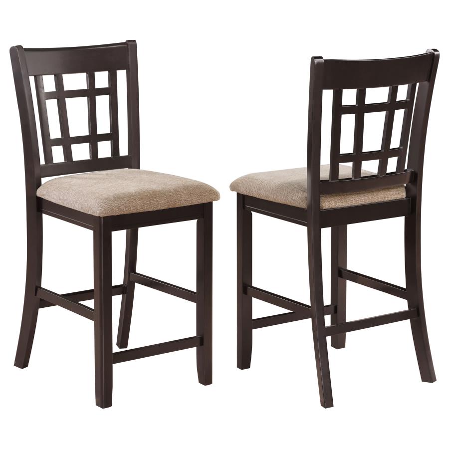 (image for) Lavon Wood Counter Height Dining Chair Tan and Espresso (Set of 2)