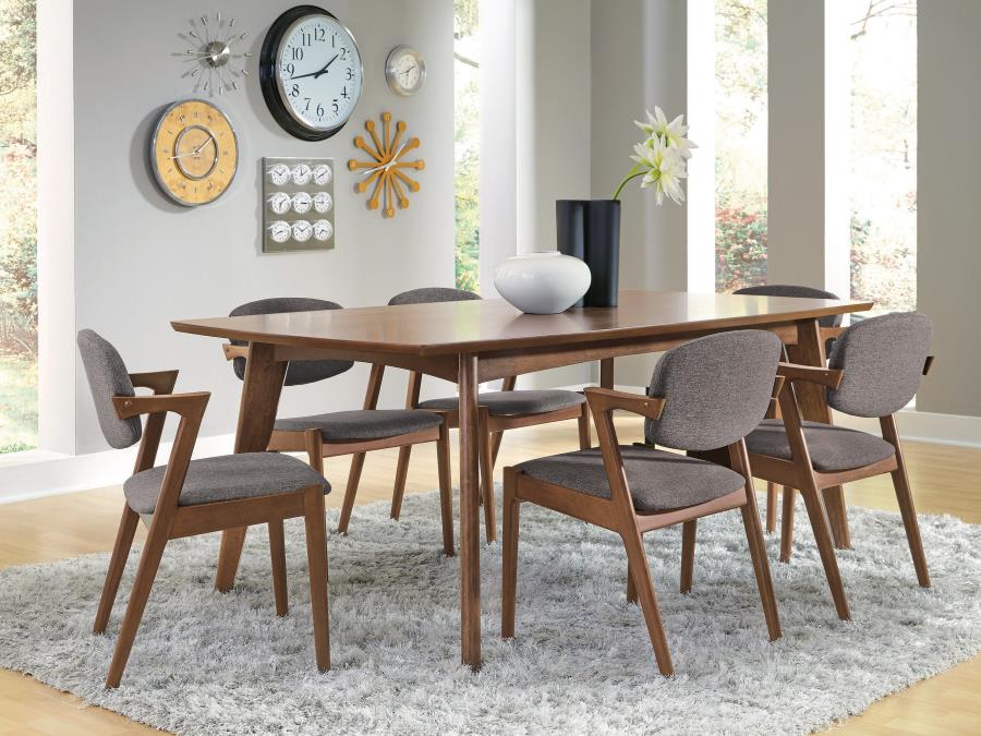 (image for) Malone 5-piece Rectangular Dining Table Set Dark Walnut