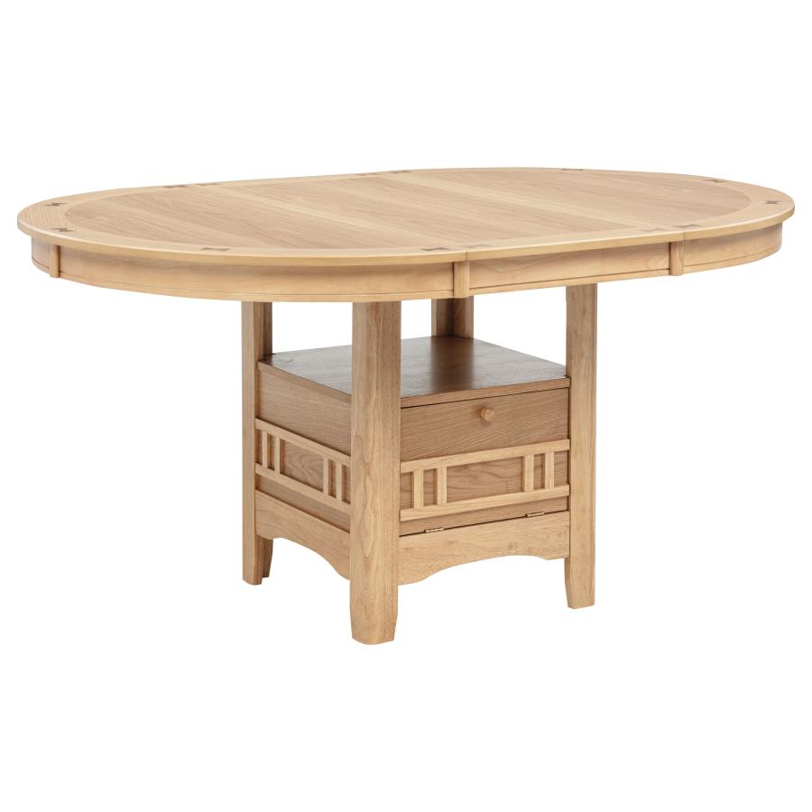 (image for) Lavon Oval 60-inch Wood Extension Leaf Dining Table Light Oak