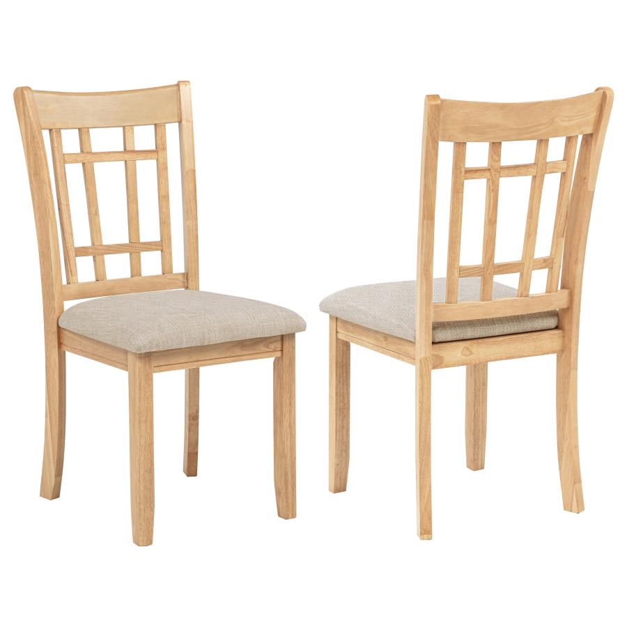 (image for) Lavon Wood Dining Side Chair Linen and Light Oak (Set of 2)