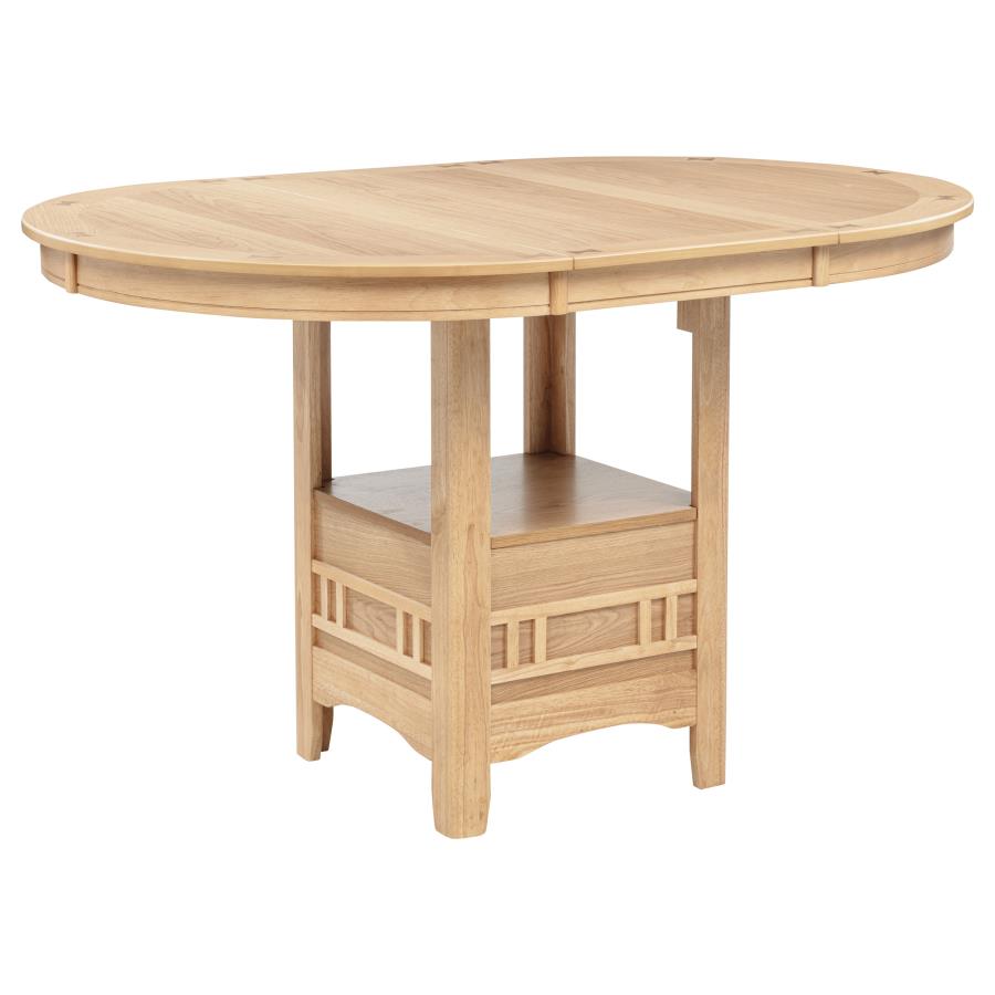 (image for) Lavon Oval 60-inch Counter Height Extension Dining Table Light Oak