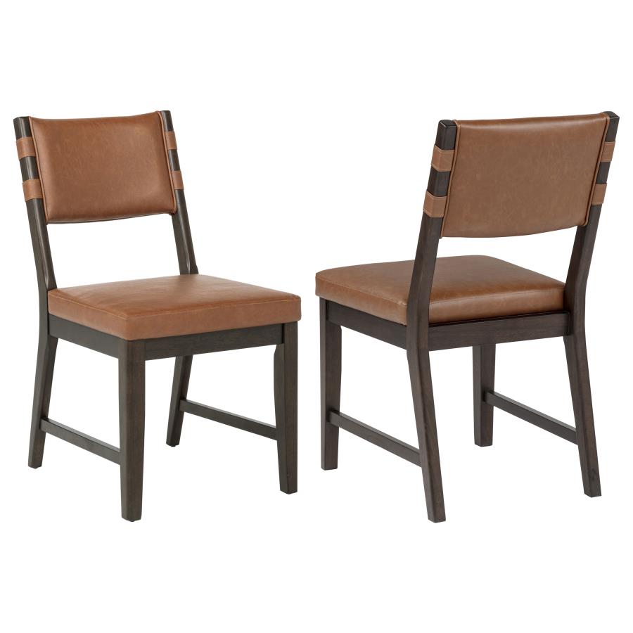 (image for) Tegan Faux Leather Upholstered Dining Side Chair Cognac (Set of 2)