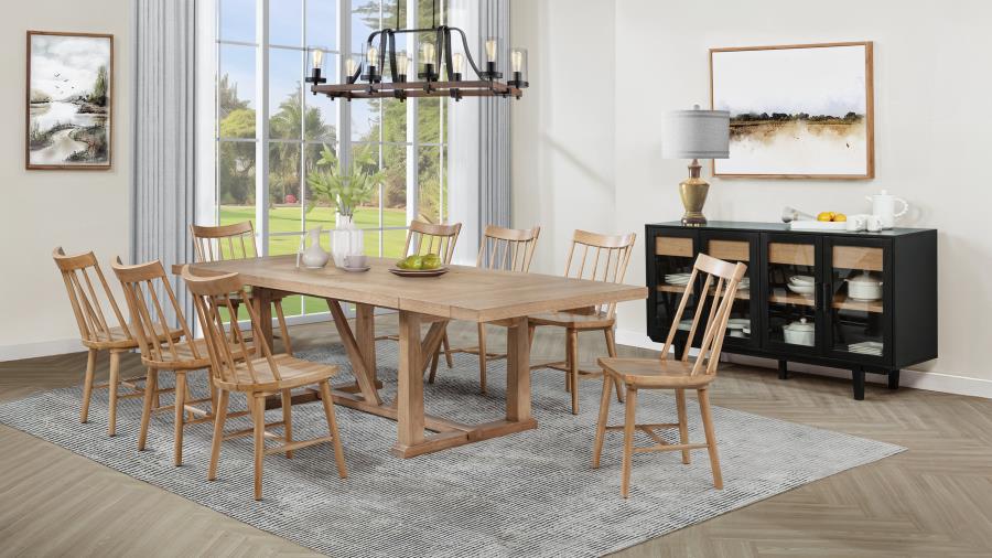 (image for) Middleton 10-piece Extension Leaf Dining Set Natural Brown