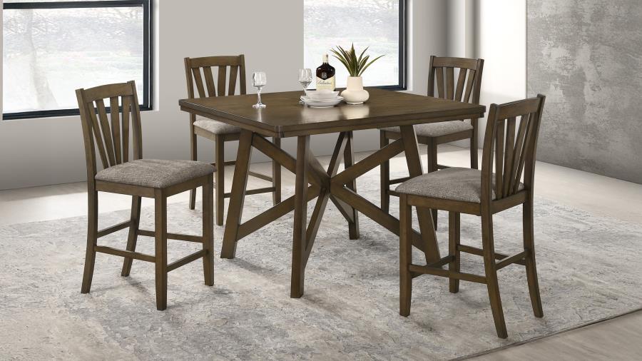 (image for) Canfield 5-piece 47-inch Counter Height Dining Set Brown