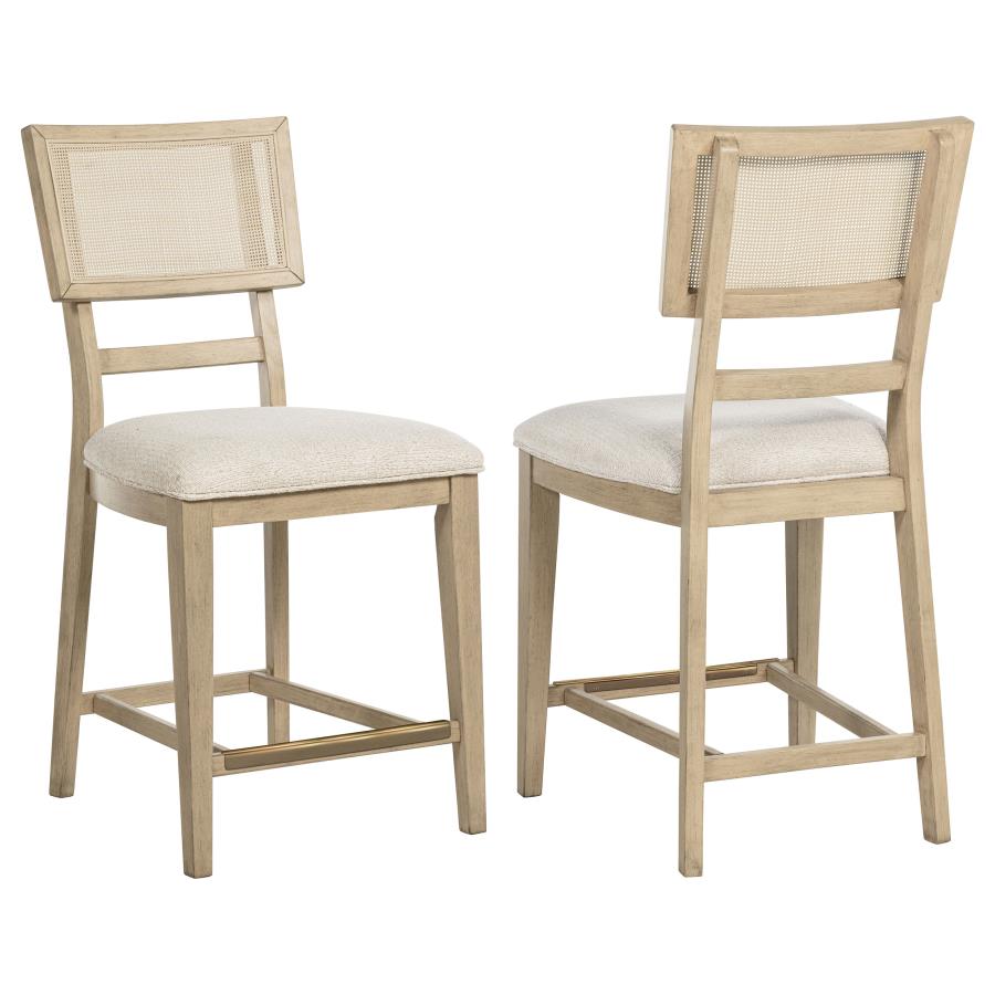 (image for) Kailani Rattan Cane Counter Side Chair Beige Oak (Set of 2)