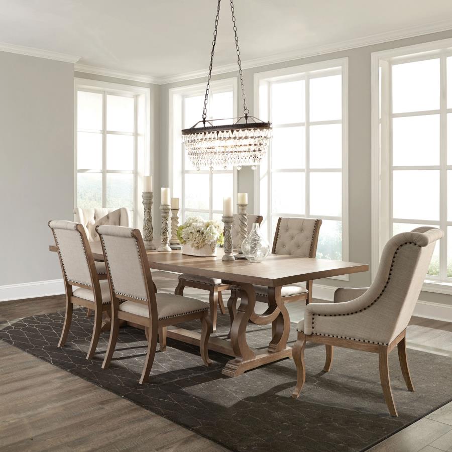 (image for) Brockway 7-piece Extension Leaf Dining Set Barley Brown