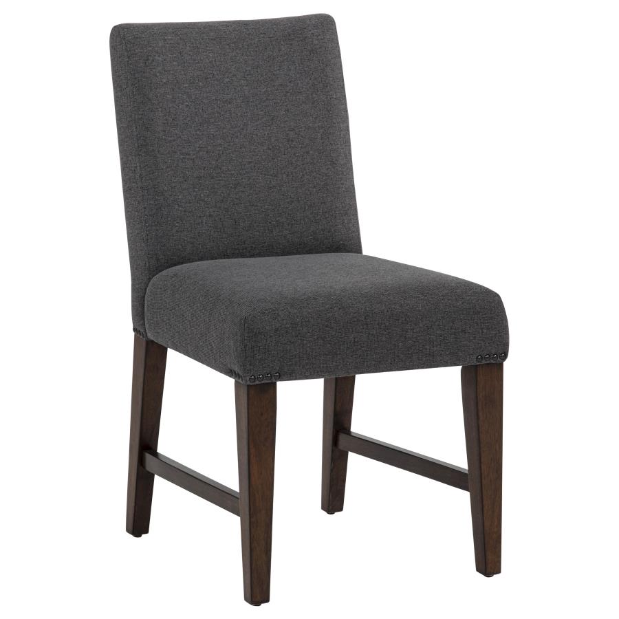 (image for) Naser Parsons Dining Side Chair Grey and Dark Walnut (Set of 2)