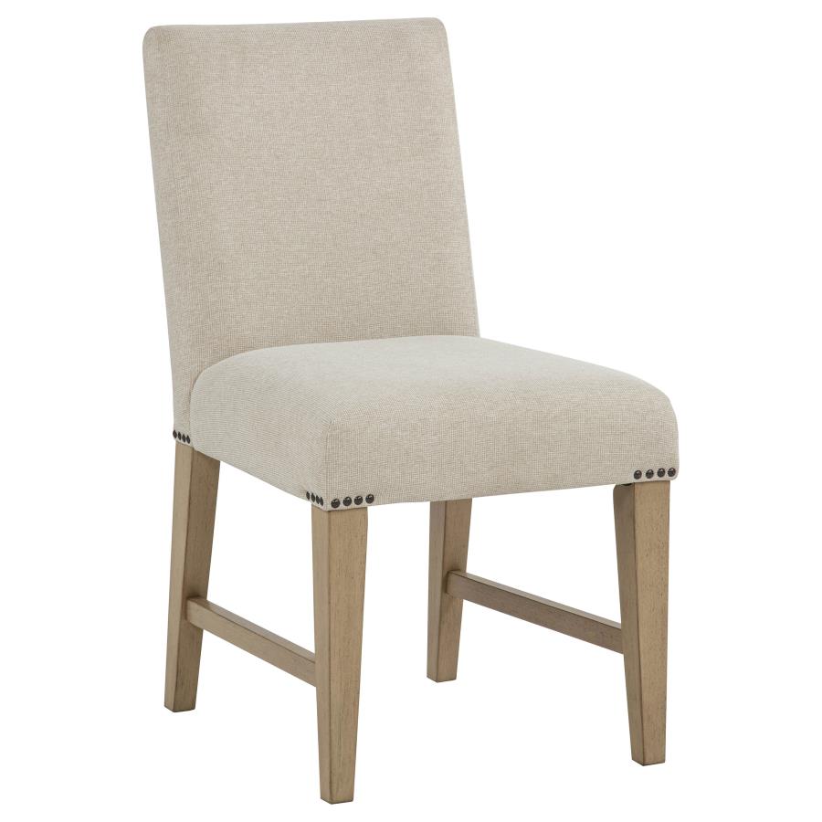 (image for) Naser Parsons Dining Side Chair Beige and Light Oak (Set of 2)