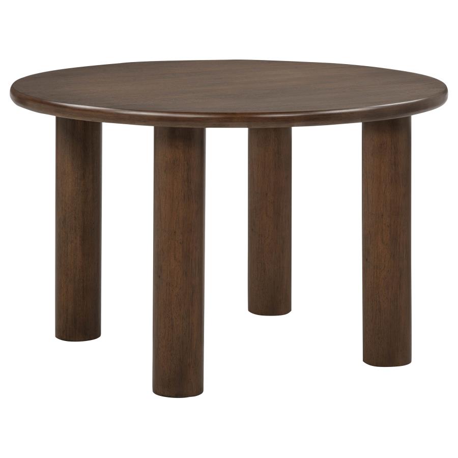 (image for) Faulkner 48-inch Round Wood Dining Table Brown Oak