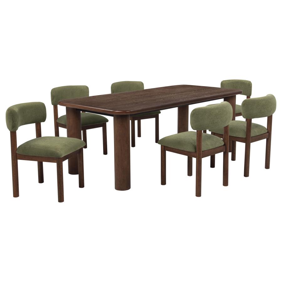 (image for) Faulkner 7-piece 84-inch Extension Dining Set Moss Green