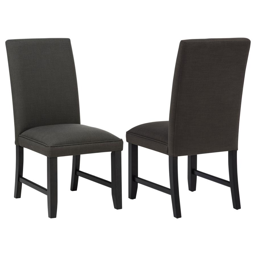 (image for) Berning Fabric Upholstered Parson Side Chair Charcoal (Set of 2)