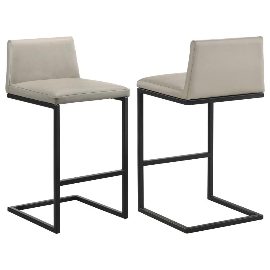 (image for) Vardon Genuine Leather Bar Stool Tan (Set of 2)