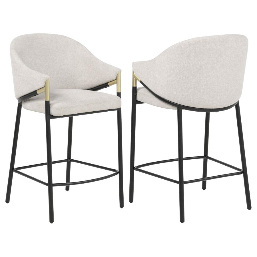 (image for) Chadwick Fabric Upholstered Counter Height Chair Beige (Set of 2)
