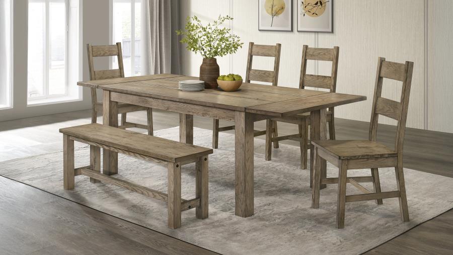 (image for) Cardova 6-piece Extension Table Dining Set Vineyard Oak