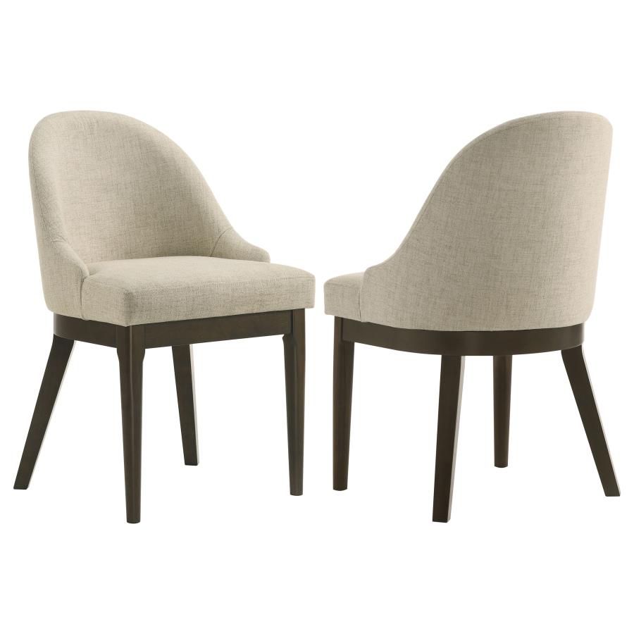 (image for) Reseda Upholstered Dining Side Chair Beige (Set of 2)