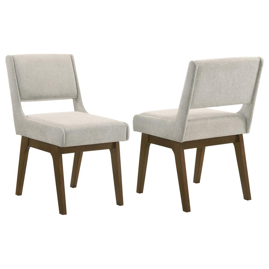 (image for) Galindo Upholstered Dining Side Chair Light Grey (Set of 2)
