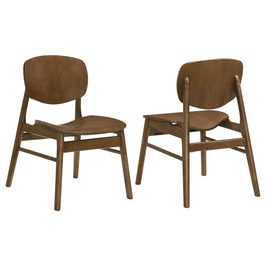 (image for) Benford Dining Side Chair Wood Seat Dark Brown (Set of 2)