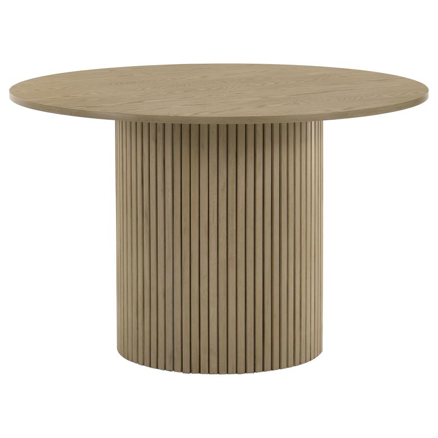 (image for) Hamlyn 47-inch Round Wood Dining Room Table Natural Oak