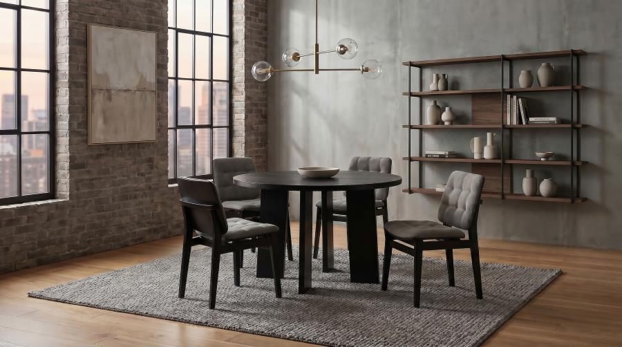 (image for) Strouse 5-piece Dining Set Grey and Black