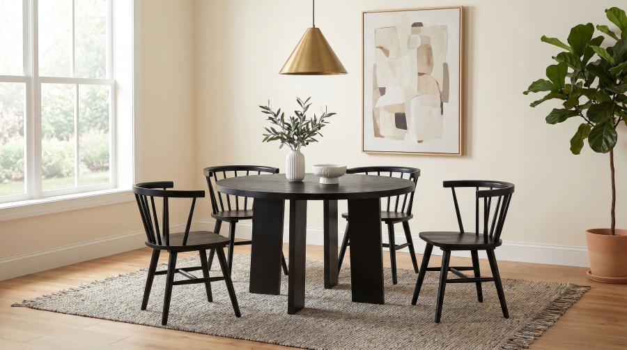 (image for) Strouse 5-piece Dining Set Black
