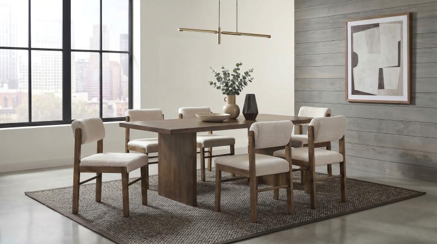 (image for) Decker 7-piece 82-inch Rectangular Dining Set Cream and Walnut