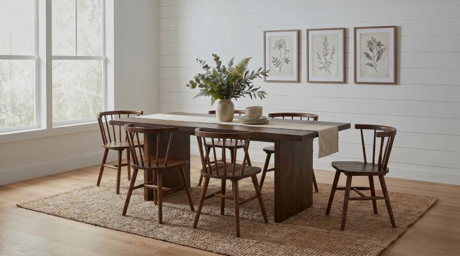 (image for) Decker 7-piece 82-inch Rectangular Dining Set Walnut