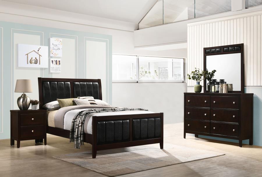 (image for) Carlton 4-piece Full Bedroom Set Cappuccino