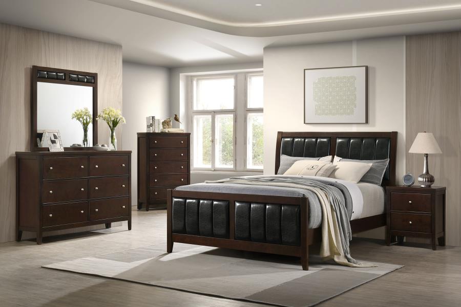 (image for) Carlton 5-piece Eastern King Bedroom Set Cappuccino