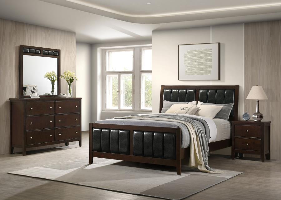 (image for) Carlton 4-piece California King Bedroom Set Cappuccino