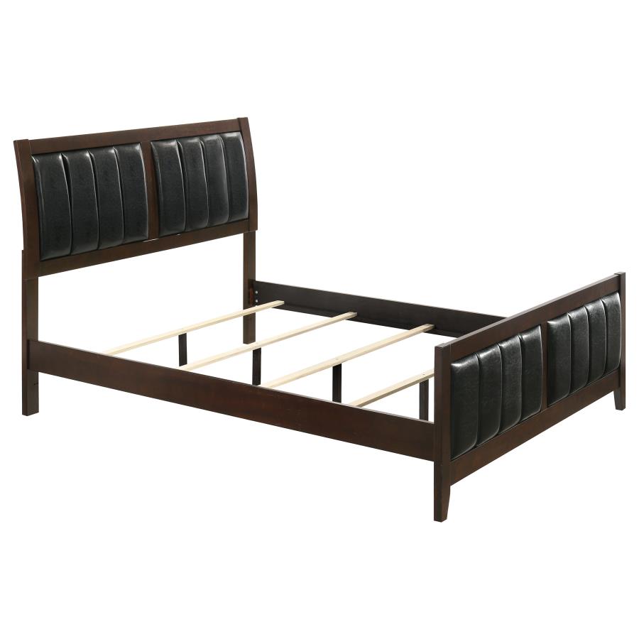 (image for) Carlton Wood Queen Panel Bed Cappuccino