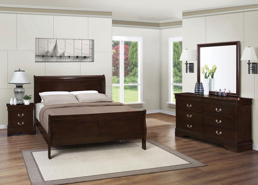 (image for) Louis Philippe 4-piece Queen Bedroom Set Cappuccino