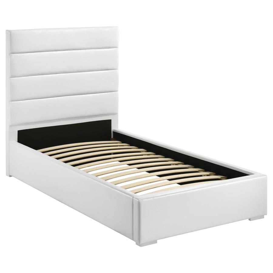 (image for) Felicity 53-inch Upholstered Twin Platform Bed White