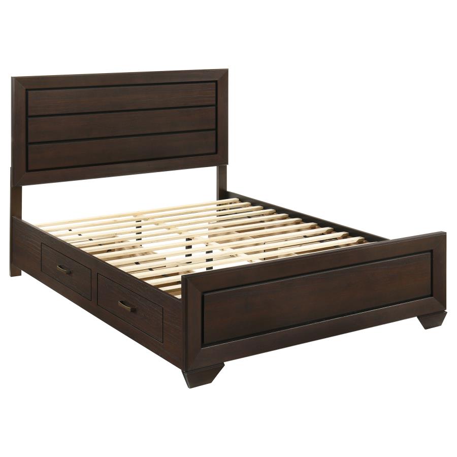 (image for) Kauffman Wood Queen Storage Panel Bed Dark Cocoa