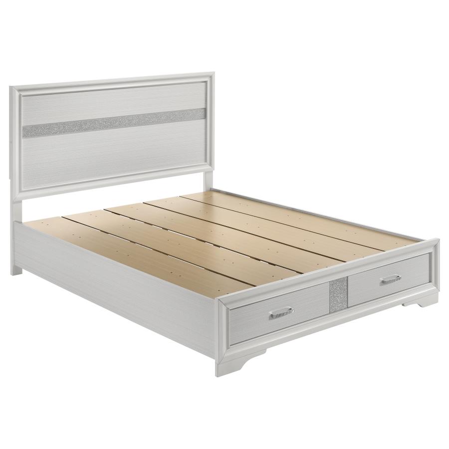 (image for) Miranda 51-inch Wood Queen Storage Panel Bed White
