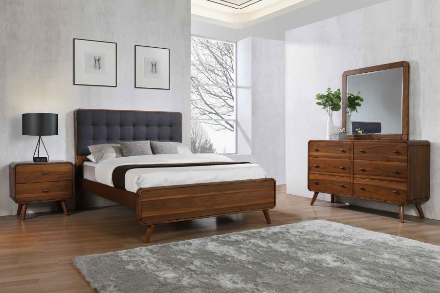 (image for) Robyn 4-piece California King Bedroom Set Dark Walnut