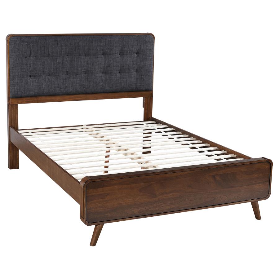 (image for) Robyn Wood Queen Platform Bed Dark Walnut