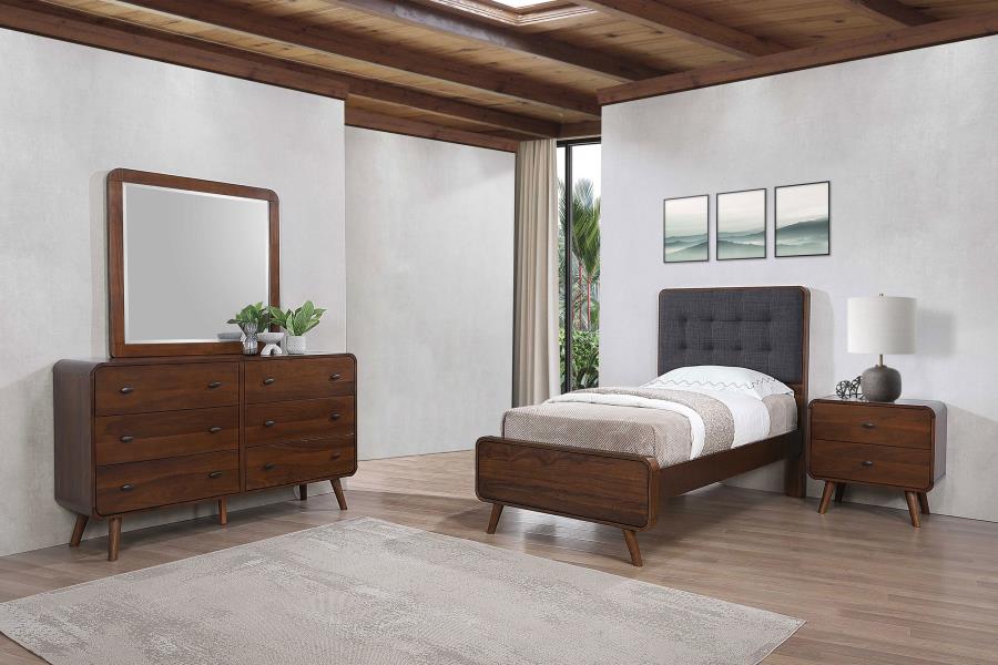 (image for) Robyn 4-piece Twin Bedroom Set Dark Walnut