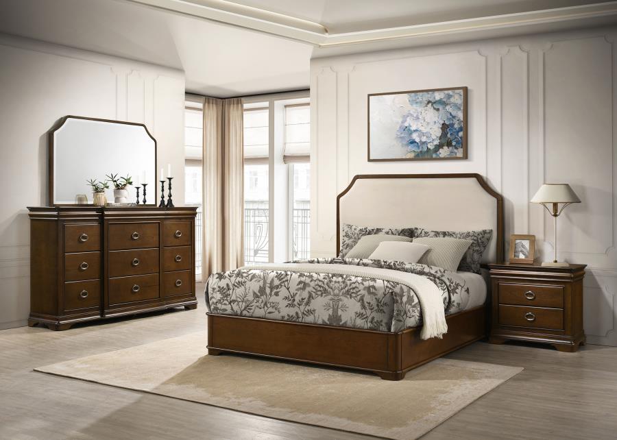 (image for) Garland 4-piece Queen Bedroom Set Brown Cherry