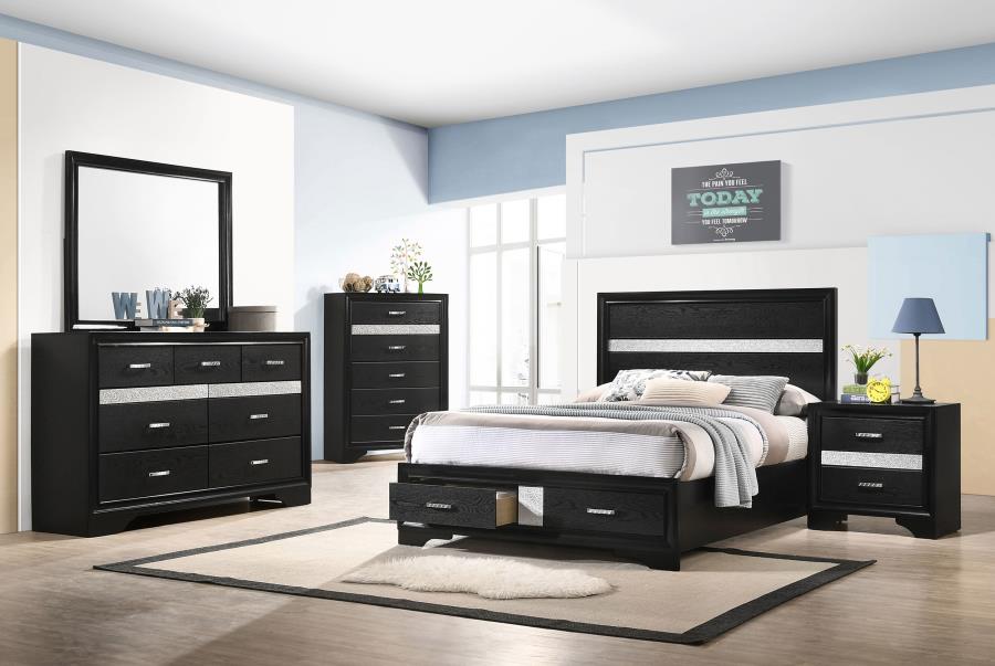 (image for) Miranda 5-piece Full Bedroom Set Black