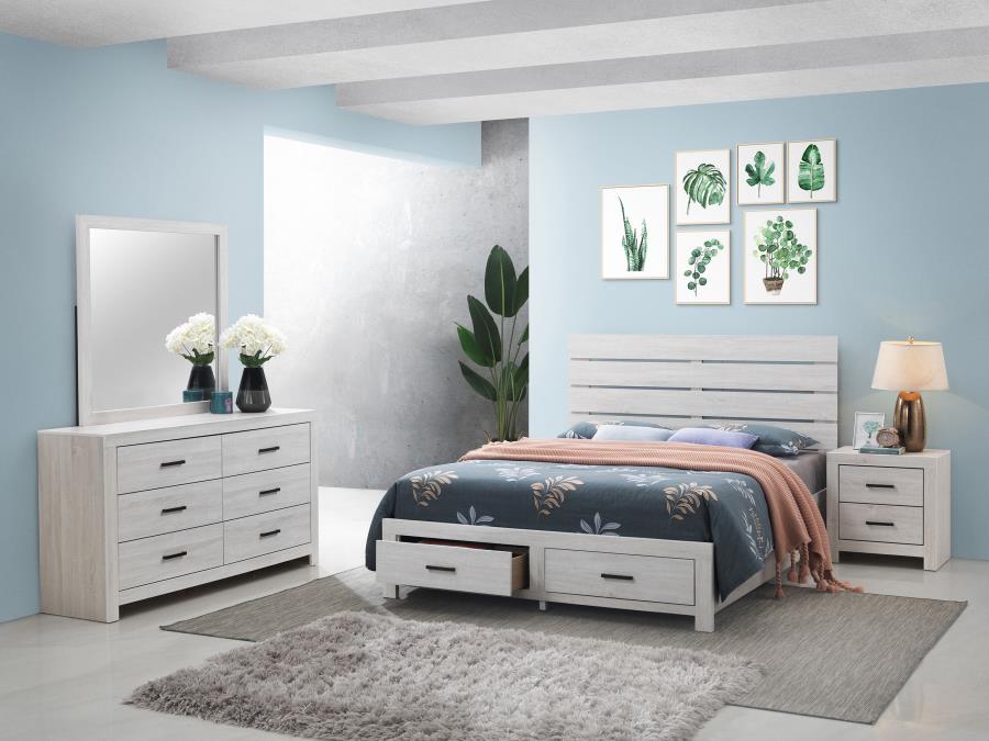 (image for) Brantford 4-piece Queen Bedroom Set Coastal White