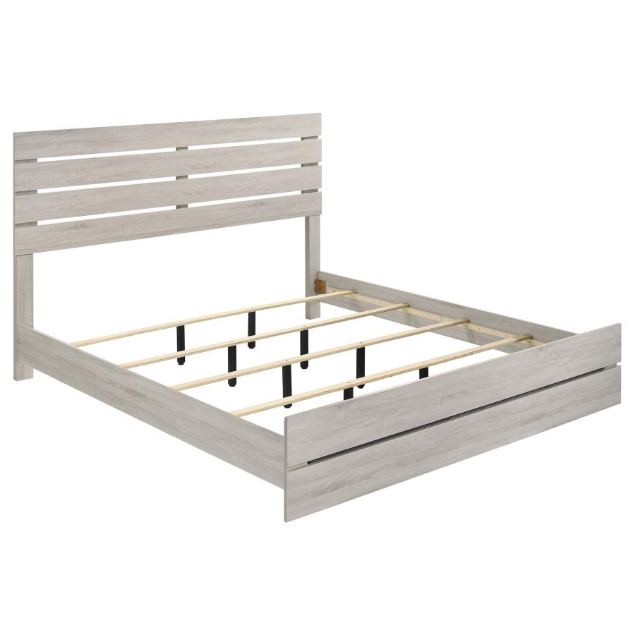 (image for) Brantford Wood Eastern King Panel Bed Coastal White