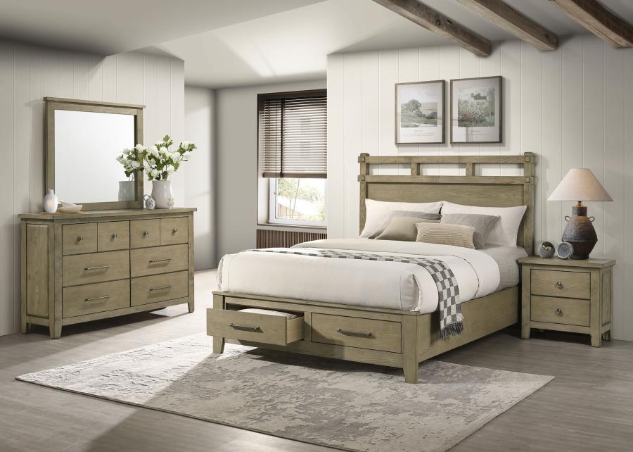(image for) Hazlewood 4-piece Queen Bedroom Set Vineyard Oak