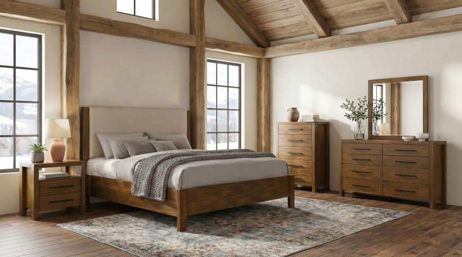 (image for) Adderley 5-piece Eastern King Bedroom Set Warm Brown
