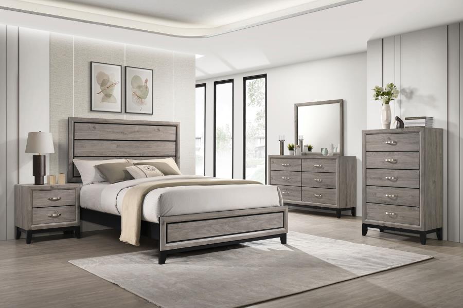 (image for) Valen Five-piece Eastern King Bedroom Set Light Taupe
