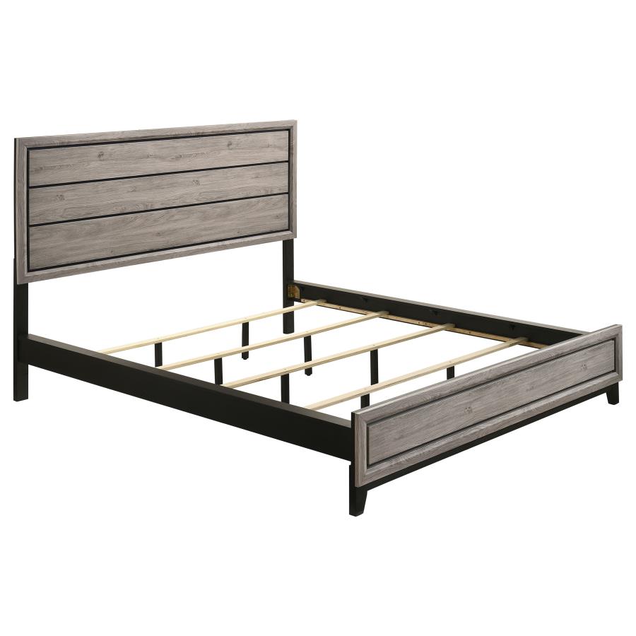 (image for) Valen Wood California King Panel Bed Light Taupe
